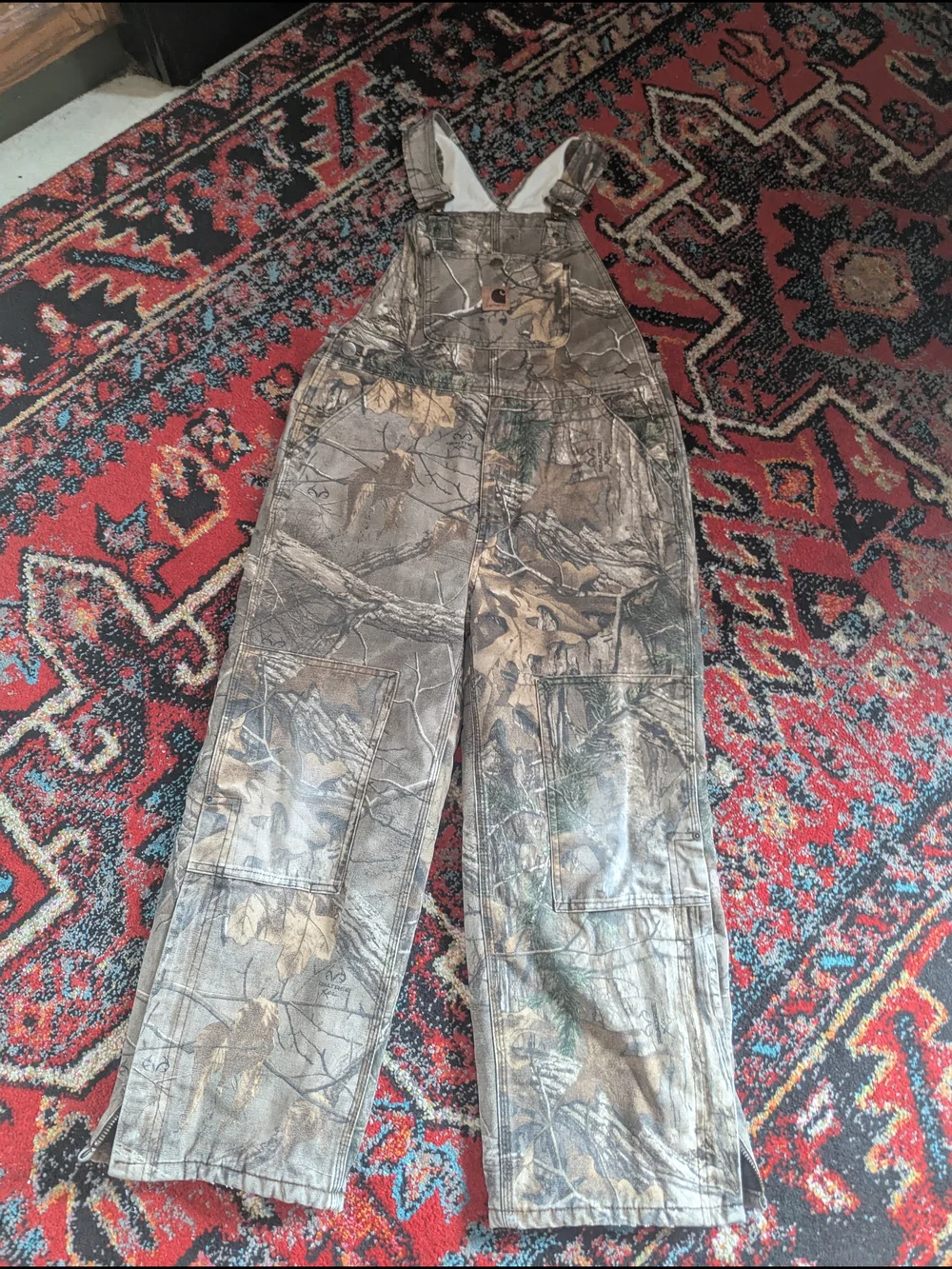 Carhartt Kids Camouflage Overalls in Brown and Green